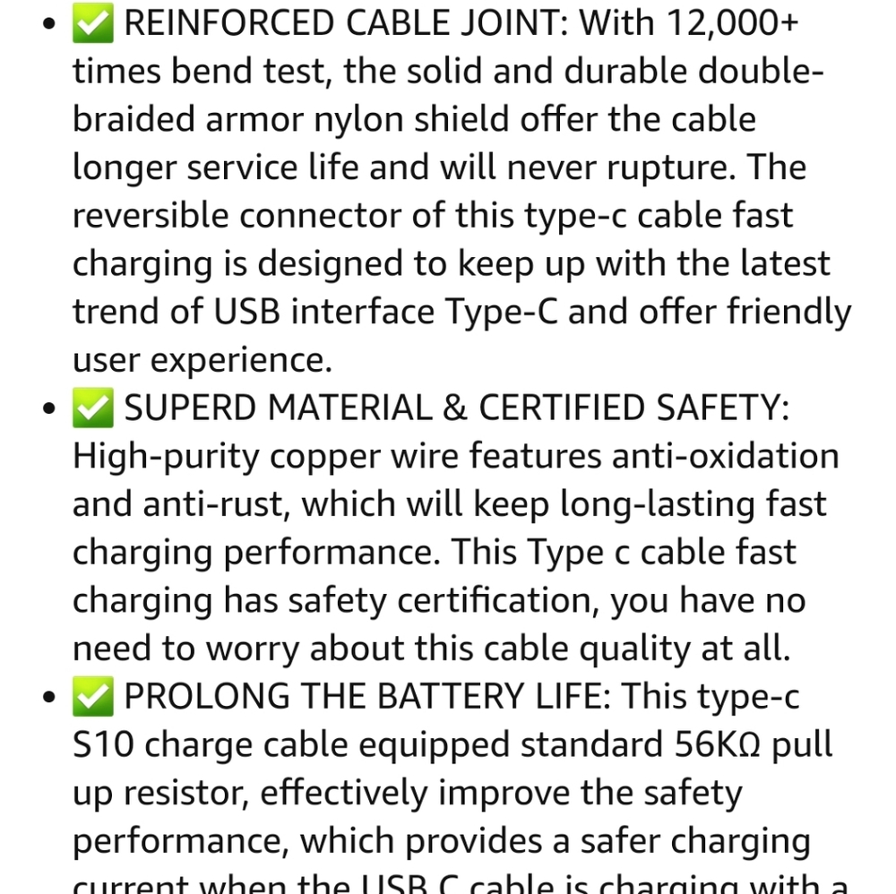 New 2 usb charging cords - Picture 4 of 6